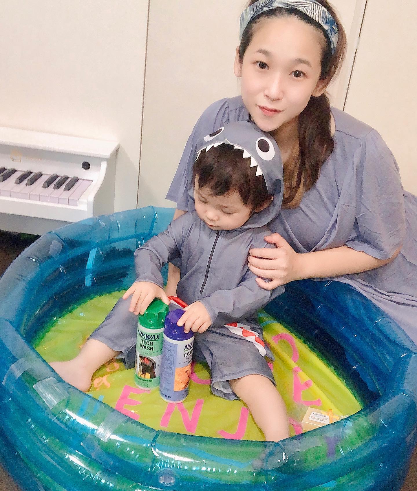 口コミ投稿：There are sharks in my house🦈🤣🤣🤣Try playing in the water with a cute swimsuit🩳🌊…