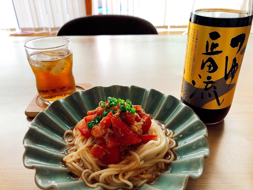 口コミ投稿：今朝はさっぱりツナとトマトの冷たい麺にしました。そうめんではなくひやむぎを使っ…