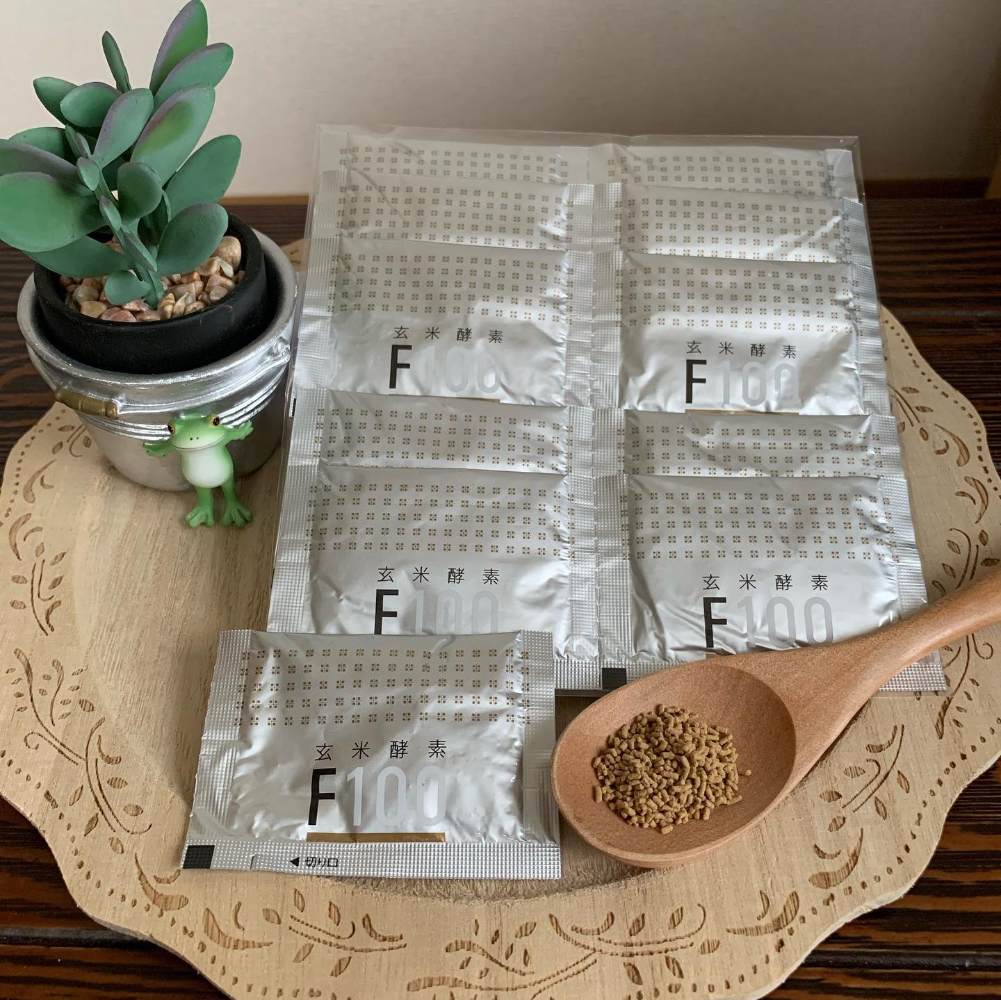 口コミ投稿：ハイゲンキ、さんの【玄米酵素 F100】3.5g × 12袋を、お試しさせて頂いてます✨.「玄…