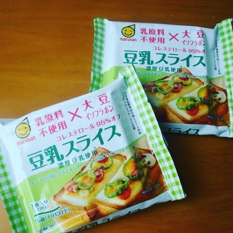 口コミ投稿：マルサン 豆乳スライス✨豆乳を使用して作った豆乳業界初のスライスタイプのチーズ風…