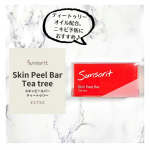 ⁡⁡️ 𝑆𝑢𝑛𝑠𝑜𝑟𝑖𝑡  スキンピールバー ティートゥリー⁡⁡ニキビ予防に。洗顔でクリーンで滑らかな肌に。⁡◆商品説明◆⁡⾓質ケア成分AHA1.0％に加え、…のInstagram画像