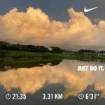 今朝の朝ラン川面に写る朝焼けの入道雲が素敵過ぎたオリンピックのメダルラッシュ🏅凄すぎます#run#running#朝ラン#朝活#朝焼け#入道雲#オリンピ…のInstagram画像