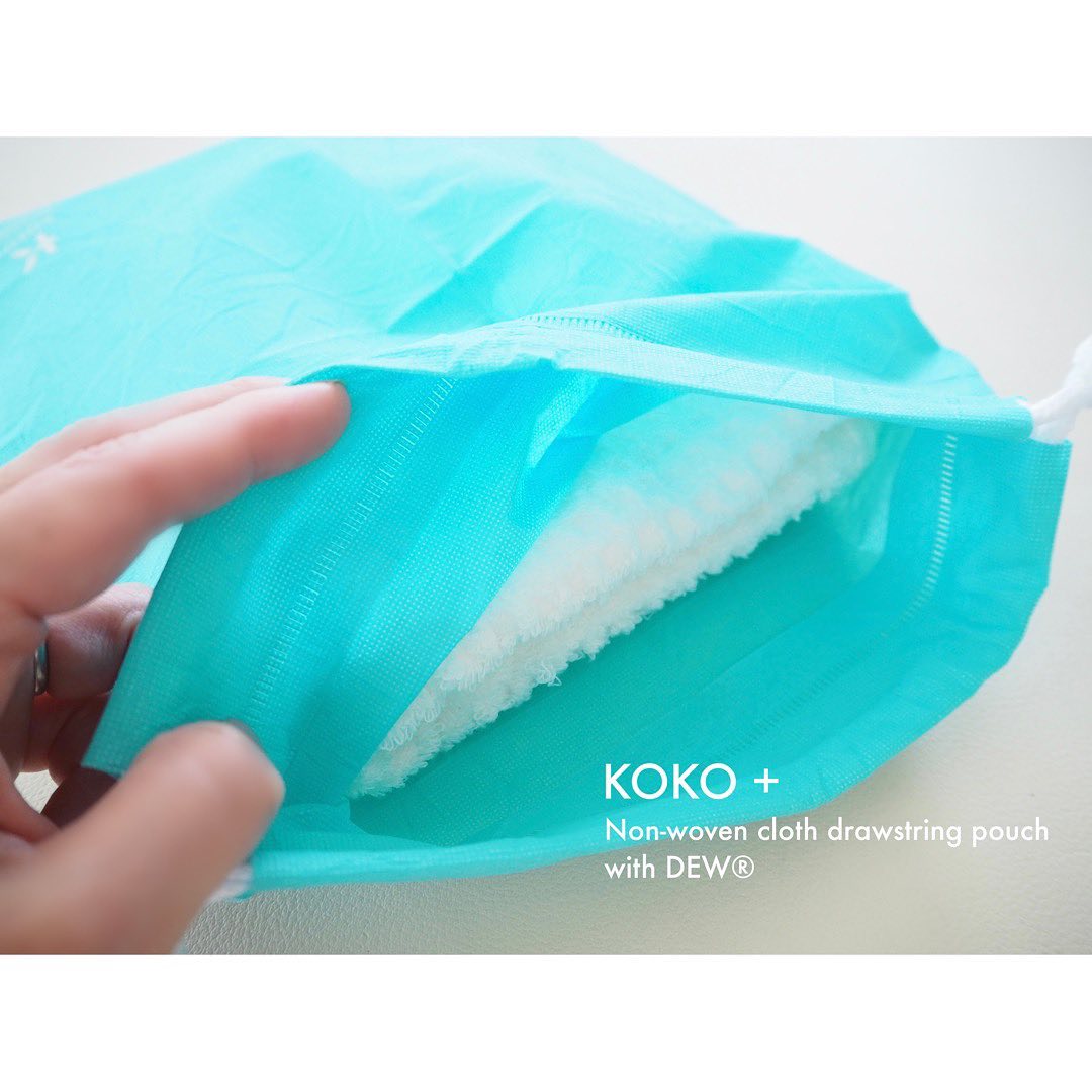 口コミ投稿：. 菌や埃から衣料などを守ってくれる𓂃 𓈒𓏸 KOKO＋Dew®使用 不織布の巾着 M✨ 抗菌・防…