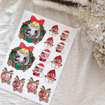 ❁敬老の日のタイミングで見つけて気になってた@minnano_seal で一足先にクリスマス用のシールを試作してみました😂💗・手作りカードやプレゼントにちょこっと貼ったら可愛い…のInstagram画像