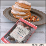 ・今朝は『健美チャイ入りパンケーキ🥞』を作りました💛普通のパンケーキじゃ物足りない！ちょっと大人な味を楽しみたい時にぴったりです😌💕使用したのは【爽快決　健美チャイ】…のInstagram画像