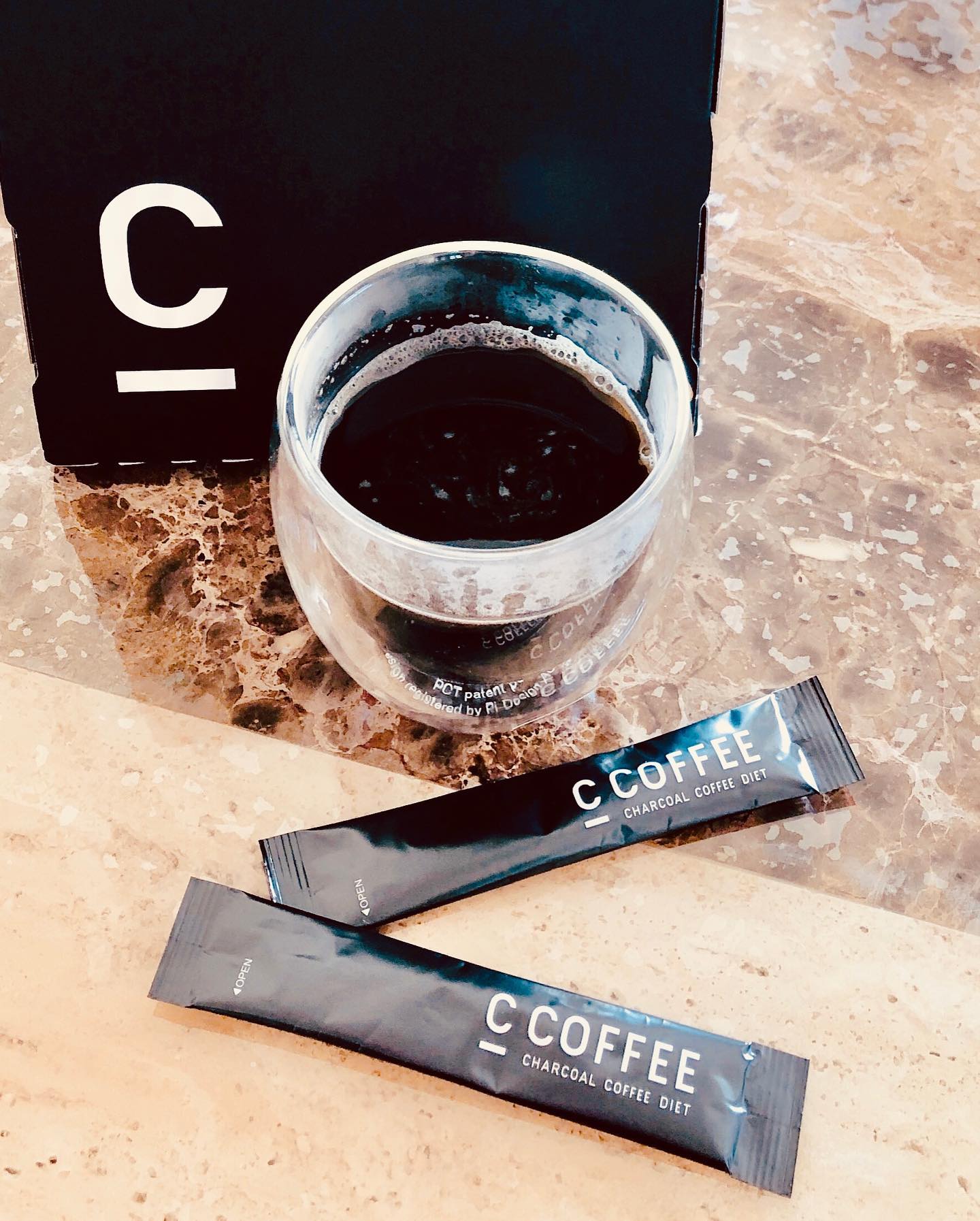 口コミ投稿：朝の目覚めのルーティンにチャコールコーヒーダイエット「C　COFFEE」を飲んでいます…