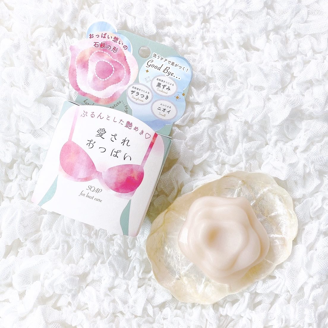 口コミ投稿：✨愛されおっぱい✨@pelicansoap_official⁡👑使用した感想👑薔薇の形が可愛いです✨繊細な…