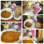 本日(20211210)のChuShock!😱今日のお昼は、カリーの中で一番好きな💖「新宿中村屋インドカリー（スパイシーチキン）」🐓🍛お飲み物は、先日届いた支援物資📦「【マルサン】ひと…のInstagram画像