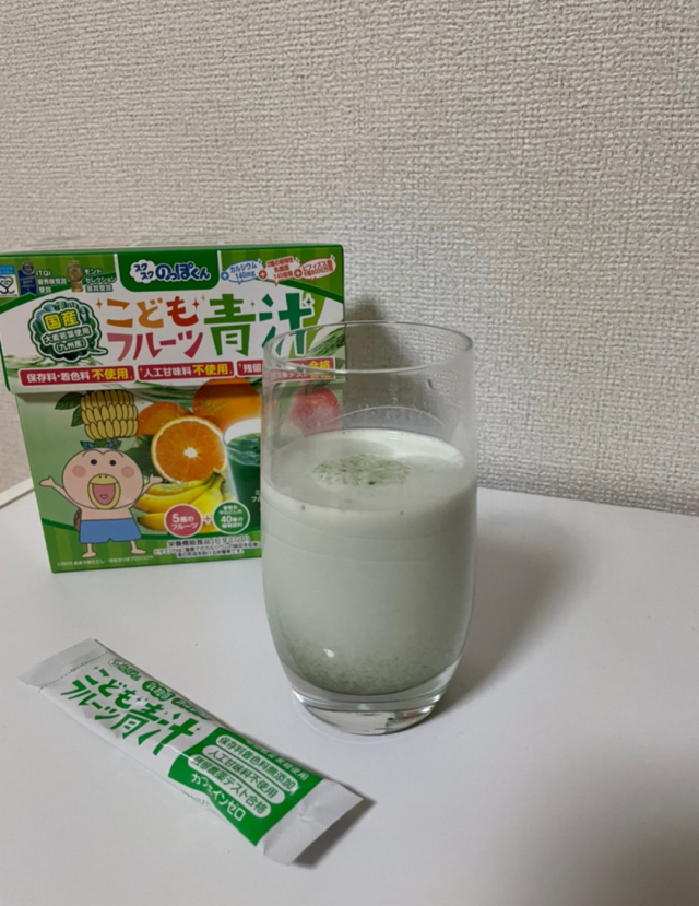 口コミ：はなかっぱコラボ！乳酸菌たっぷり！「こどもフルーツ青汁」の画像（2枚目）