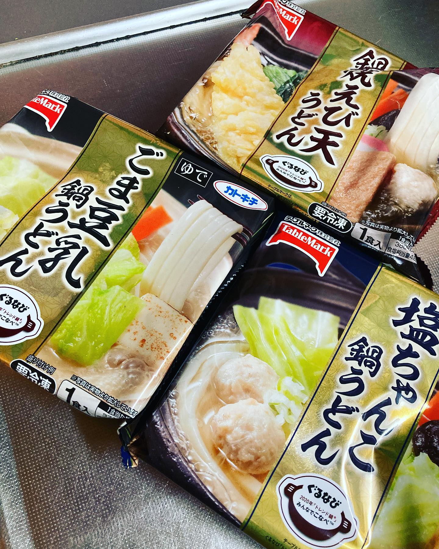口コミ投稿：#テーブルマーク #鍋焼えび天うどん #ごま豆乳鍋うどん #塩ちゃんこ鍋うどん #鍋うど…