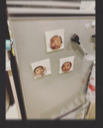 みんなのバッチで作ったマグネット🧲😊我が家の冷蔵庫に貼りました💓#みんなのバッジ #缶バッジ #マグネット #DIY #オリジナル缶バッジ #フィンガーグリップ #monipla #cms_fanのInstagram画像