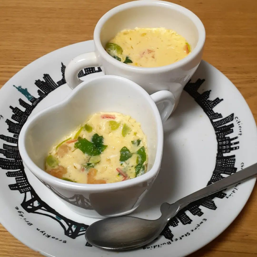 口コミ投稿：こんにちは レンジで簡単 卵を入れて 温めるだけ本格茶碗蒸しが自宅で楽しめる  イン…