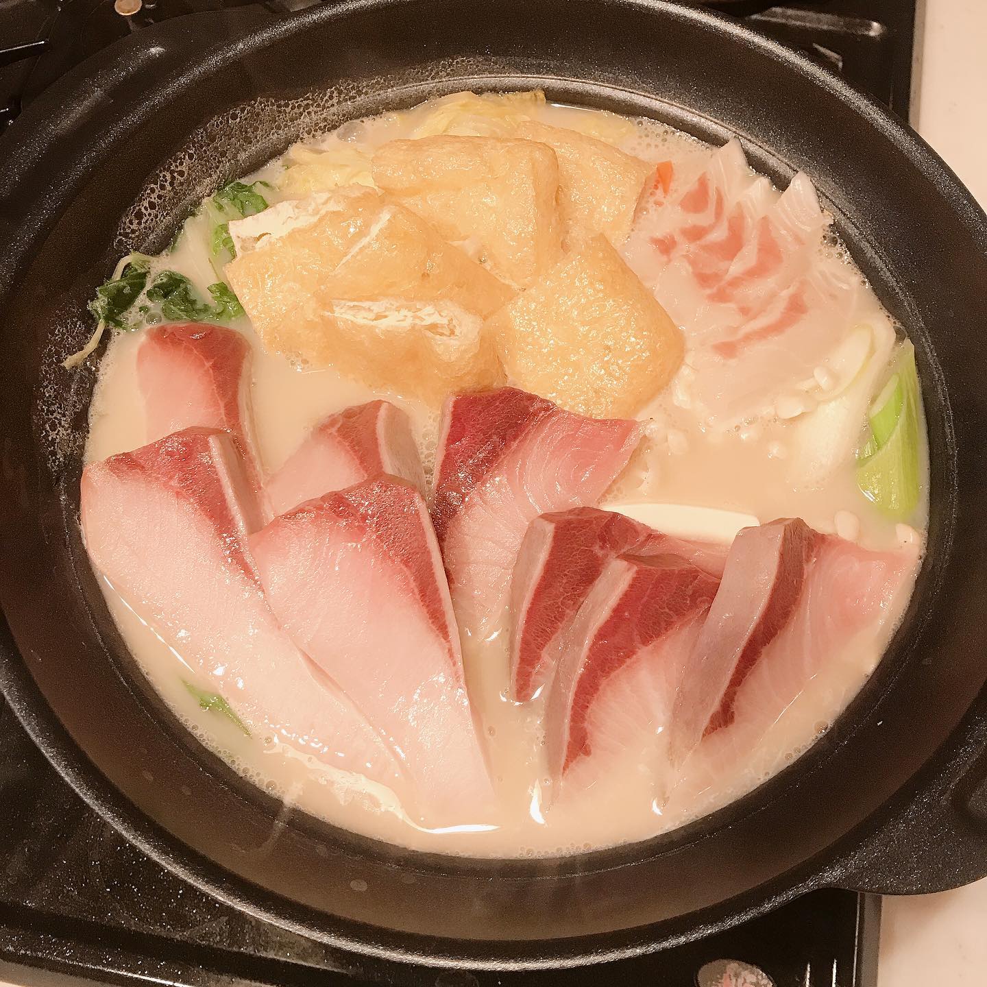 口コミ投稿：豆乳鍋でブリしゃぶ♡まろやかで美味しい‼︎ブラックペッパーをかけるのも一味変わって…