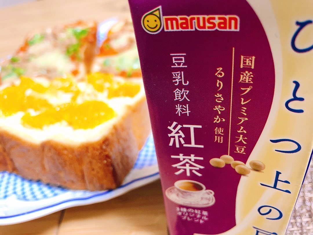 口コミ投稿：昼ごはん🍞#ピザトースト#みかんクリームトースト#豆乳@marusanai_official さんから…