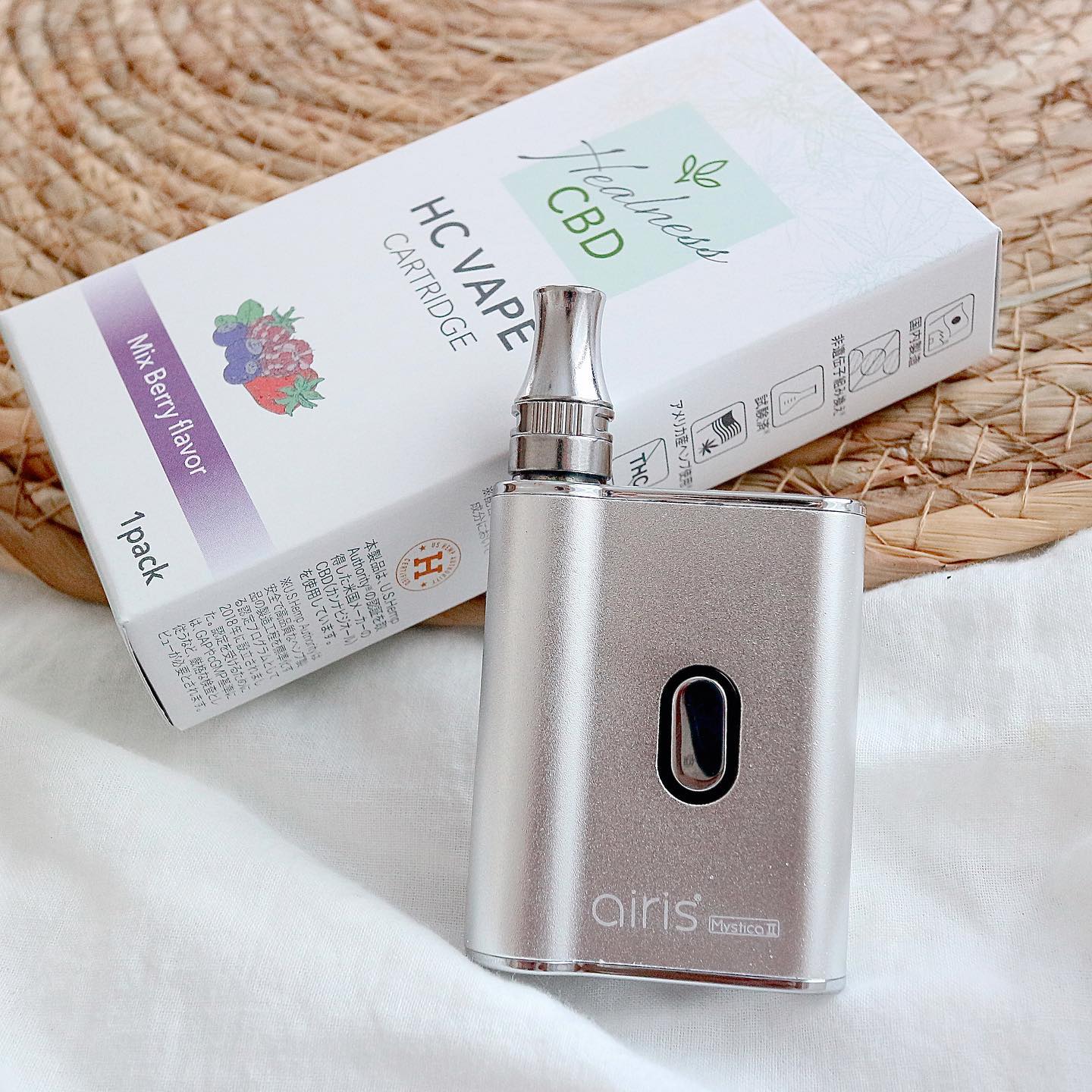 口コミ投稿：.@kenkoucorp.HC VAPEのMix Berry味を使用しています💗.HC VAPEは高濃度CBDリキッドを…