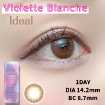 ..▶︎Violette Blanche　Ideal　¥1.760(税込)♡DIA 14.2mm♡BC  8.7mm♡着色直径 13.6mm♡含水率　　38%♡…のInstagram画像