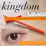 ．キングダムニュアンスジェルアイライナーWPcolor：オレンジブラウン@kokuryudo_cosme 様からお試しさせていただきました🧡色味はブラウンがかなり強め。…のInstagram画像