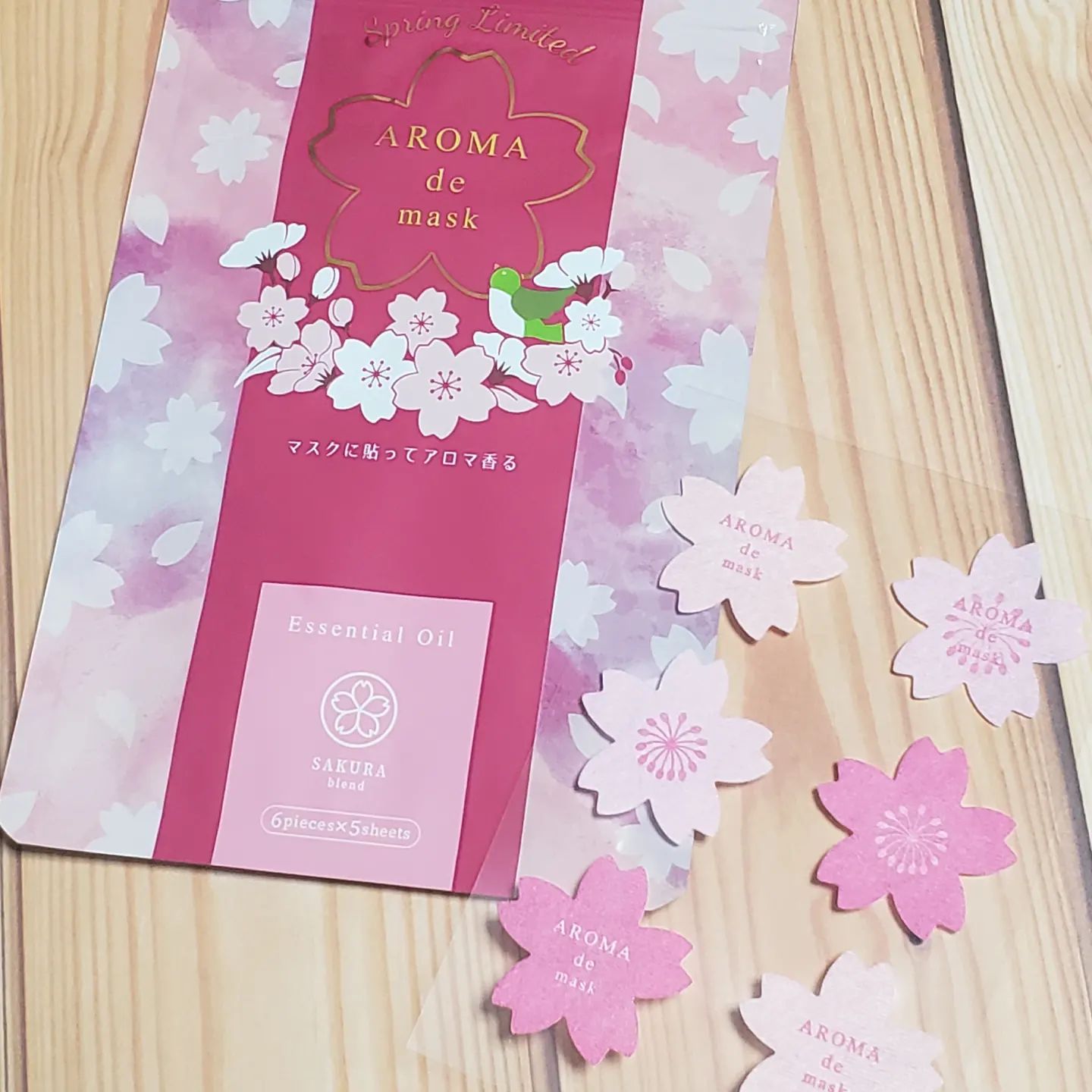 口コミ投稿：⁡マスク生活に癒しを🍀⁡こちらはウェルベスト様の⁡⁡アロマdeマス⁡ク⁡桜限定デザインで…