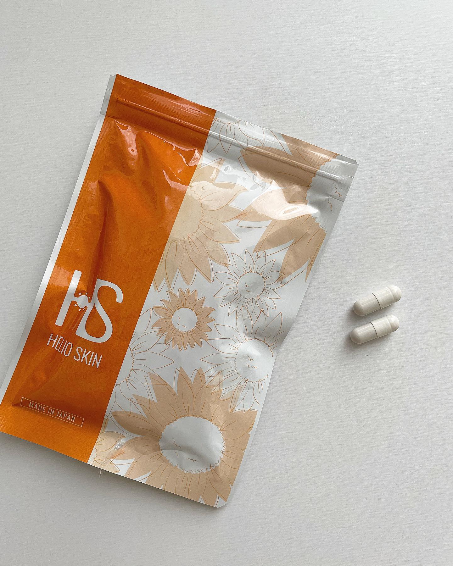 口コミ投稿：.日差しが強くなってきたので飲む日焼け止め💊✔︎ヘリオスキン外出する日にふたつぶ飲…