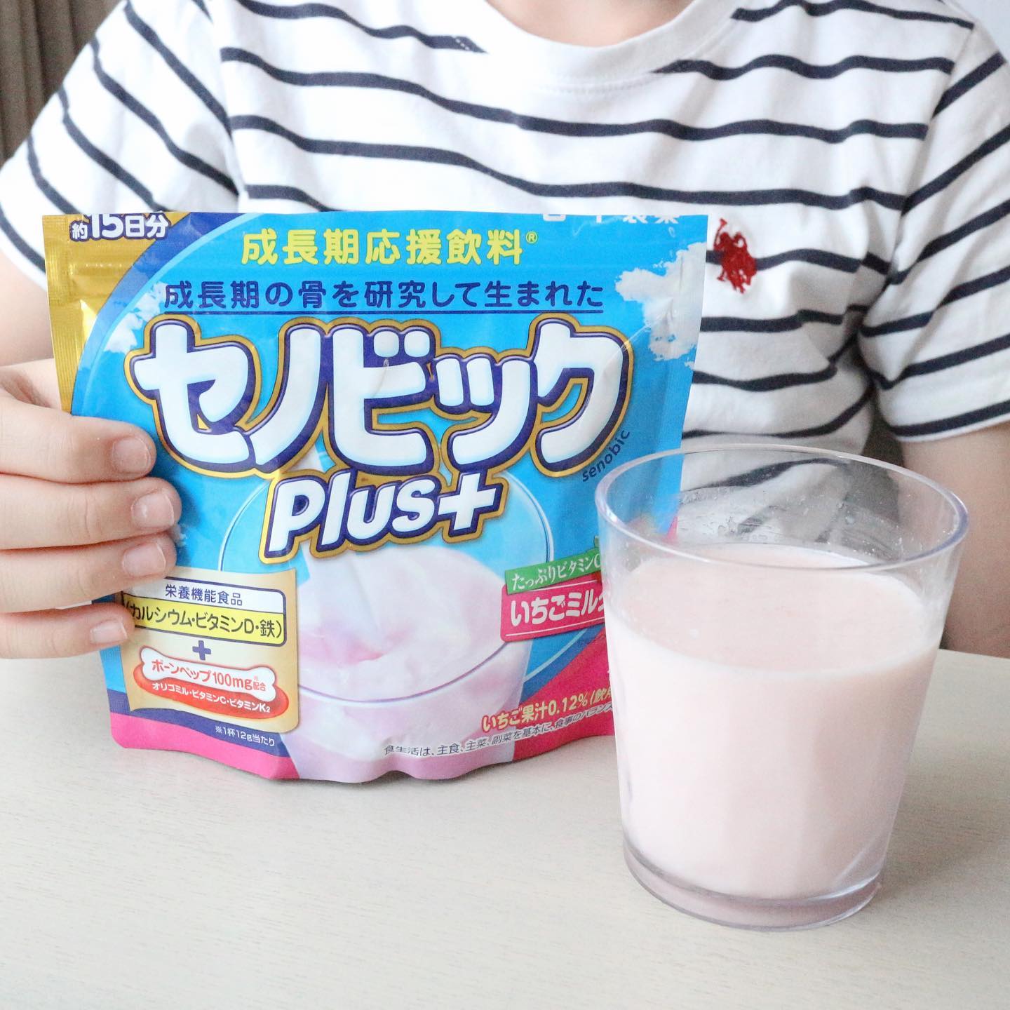 口コミ投稿：.@rohto.senobic.子どもたちの毎朝の楽しみはロート製薬のセノビックPlus✨牛乳と一緒…