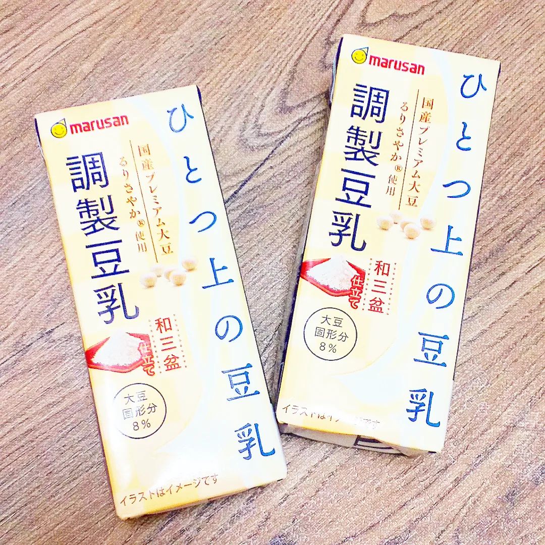 口コミ投稿：新商品☆マルサンの「ひとつ上の豆乳 調製豆乳和三盆仕立て」を飲んだよ！ほんのり甘…