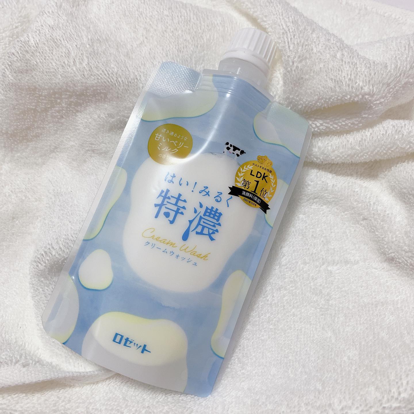口コミ投稿：\ 特濃クリーム泡で、ふんわりしっとり肌/⁡⁡✨ロゼット　はい！みるく特濃クリームウ…