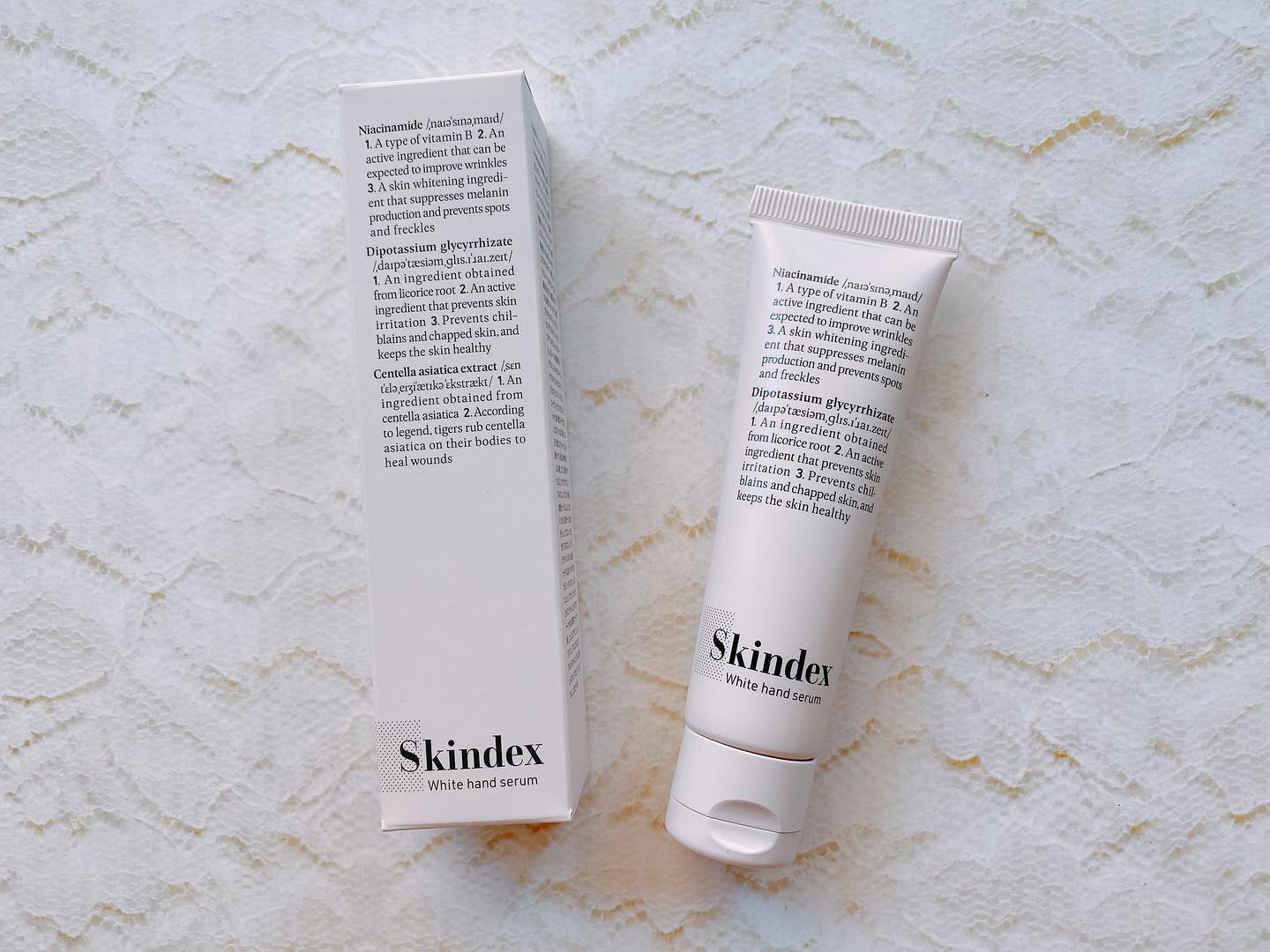 口コミ投稿：⁡⁡【Skindex ホワイトハンドセラム】⁡⁡✅シワ改善✅美白✅抗炎症を叶える有効成分を配合…