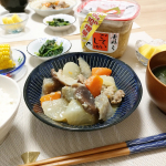 ᯽𝔽𝕠𝕝𝕝𝕠𝕨 𝕞𝕖᯽@tty_aa⁡⁡⁡⁡⁡⁡熊本で愛され続けているお味噌⁡ホシサンのごていしゅを使って、⁡鶏肉と野菜の味噌煮とだご汁を作ったよ♡⁡⁡⁡いつもは里芋も…のInstagram画像