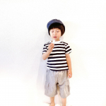 ..@nissen_kids_official 様の綿100％ミニ裏毛カットソーカーゴハーフパンツを着用させて頂きました✩︎⡱展開サイズ：100~170cm色：6色…のInstagram画像