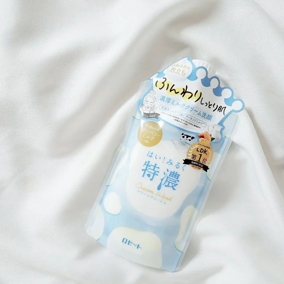 口コミ投稿：Instagramでもよく見かけるこちらの洗顔【はい！みるく特濃 クリームウォッシュ】私…
