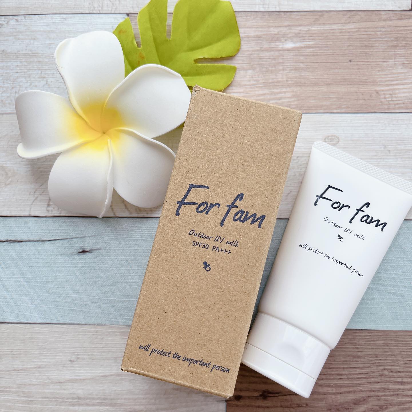 口コミ投稿：🌸For fam アウトドアUVミルク家族全員で使えるFamily cosmeブランド【For fam】汗や…