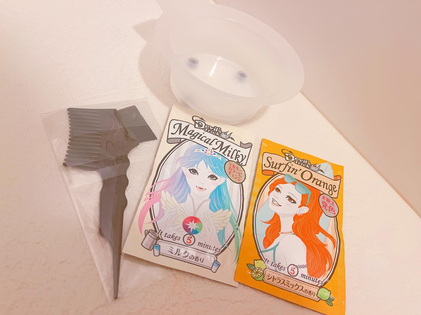 口コミ投稿：ずっと気になっていたデビルズトリック✨一週間で落ちるし5分で染まるので学生さんの…