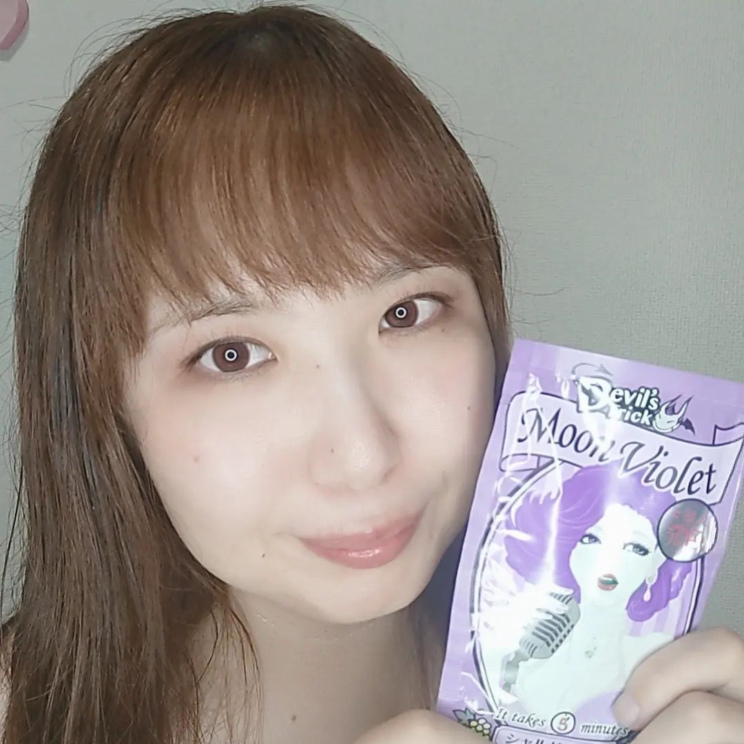 口コミ投稿：デビルズトリック試しました!色はムーンヴァイオレット🌙今まで、カラーリングした髪…