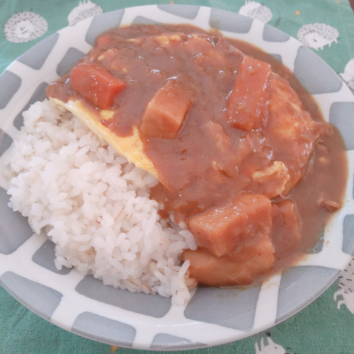 もち麦のオムカレーの画像（1枚目）