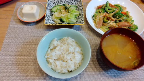 ゴーヤチャンプルー定食♪の画像（1枚目）