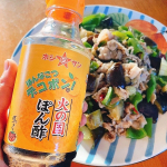 ホシサンの「デコポン！火の国ぽん酢」✨くまモンのイラストがかわいい💕くまもとのデコポン果汁でつくったおいしいぽん酢です❣️酢っぱすぎないので、酢っぱいポン酢が苦手な方にも💓オーソドックス…のInstagram画像
