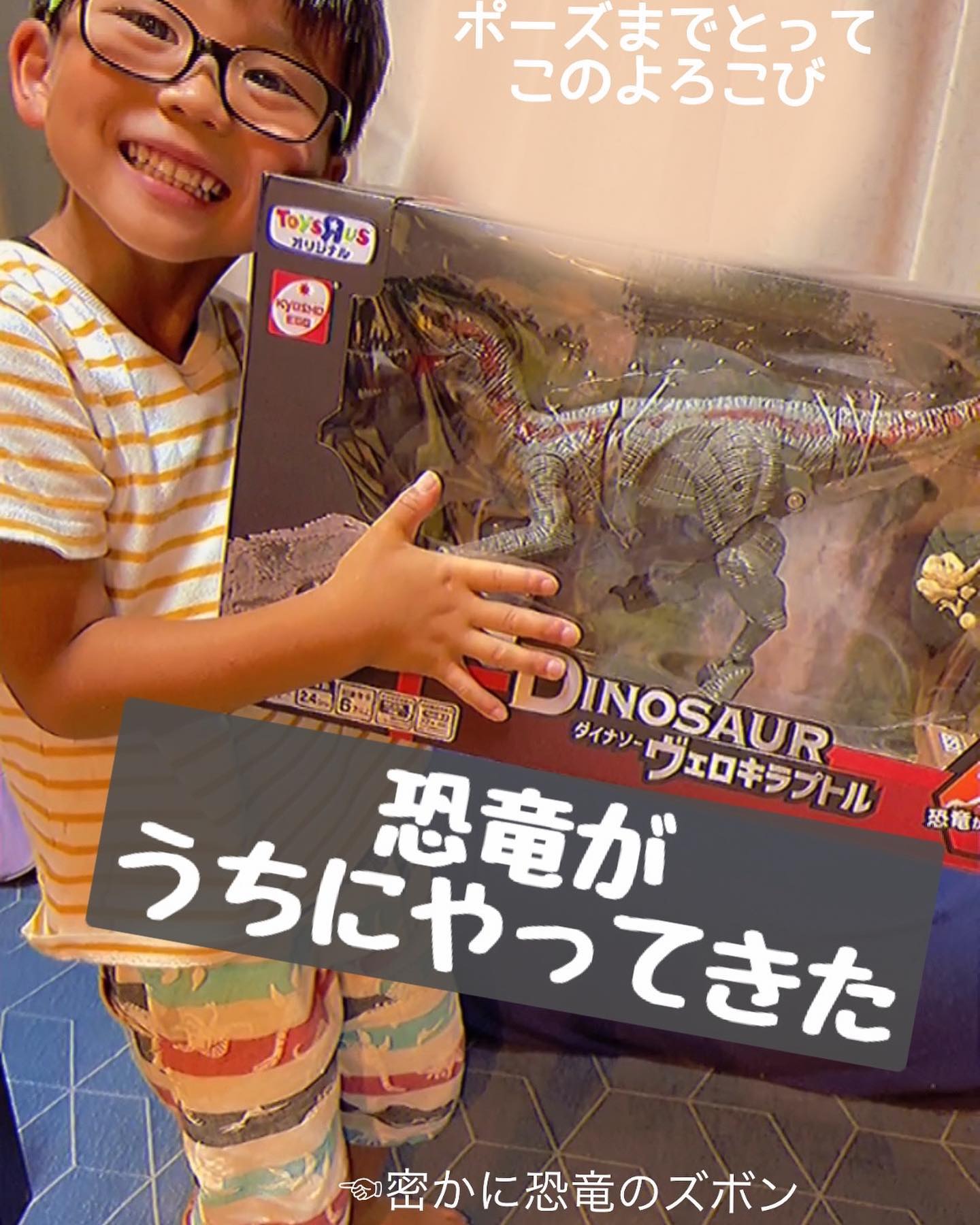口コミ投稿：トイザらス限定カラーダイナソー ヴェロキラプトル🦕男の子ってホント恐竜大好きだよ…