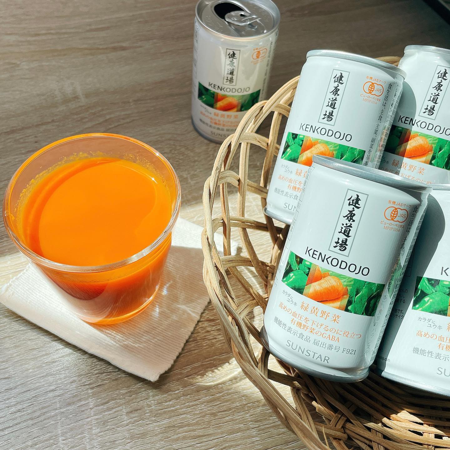 口コミ投稿：⋆⁎𓋭⁎⋆ 飲む、100%有機野菜🥕❰ サンスター 健康道場 カラダにユウキ 緑黄野菜 ❱ ⁡厳選…
