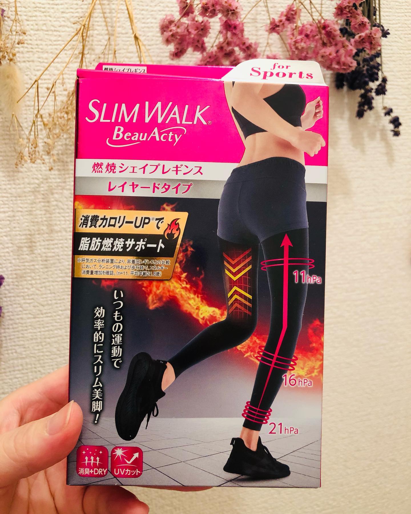 口コミ投稿：人気のスリムウォークのBeau-Acty　燃焼シェイプレギンスを使ってみました。黒いレギ…