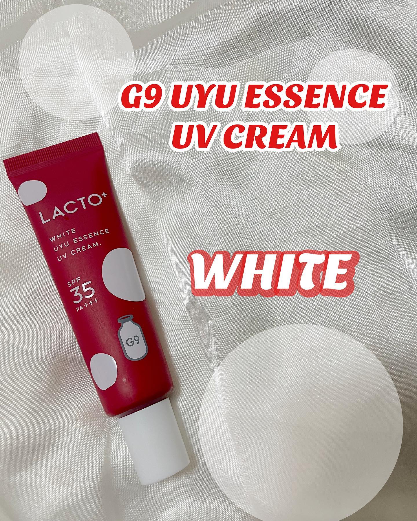 口コミ投稿：𓍯⁡G9 UYU ESSENCE UV CREAM⁡⁡LACTO+＝ホワイトフィルター「乳酸菌」 沈んだ肌色をト…