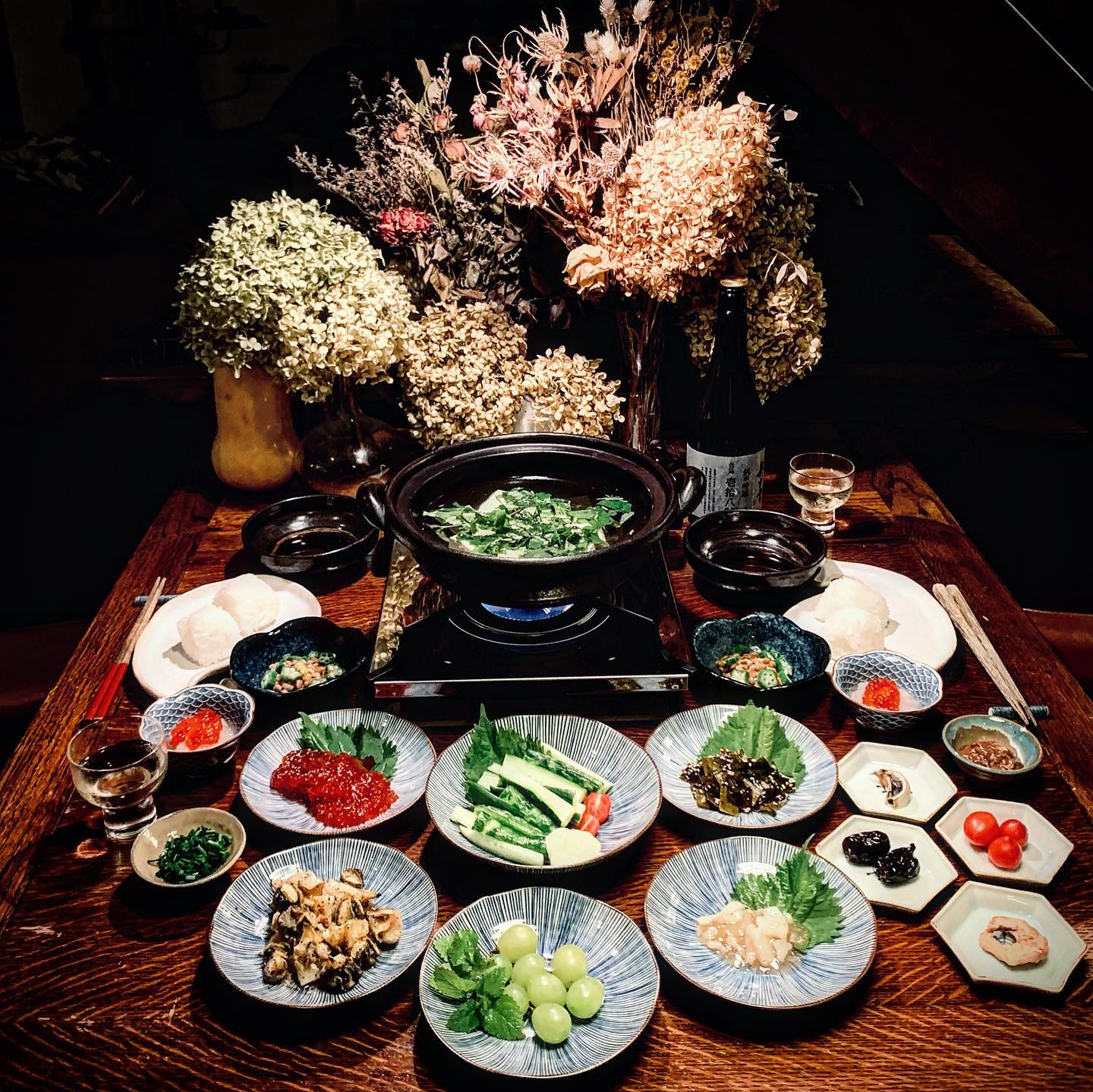 口コミ投稿：先日の夜ごはん。湯豆腐と和食のおかずいろいろでした😊．ごはんは「海の精」の「あら…