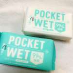 【新商品】手のひらサイズのウェットティッシュ『POCKET WET』お試しさせていただきました。普通のポケットティッシュケースやウェットティッシュと比べるとコンパクトで可愛い！パッケージも…のInstagram画像