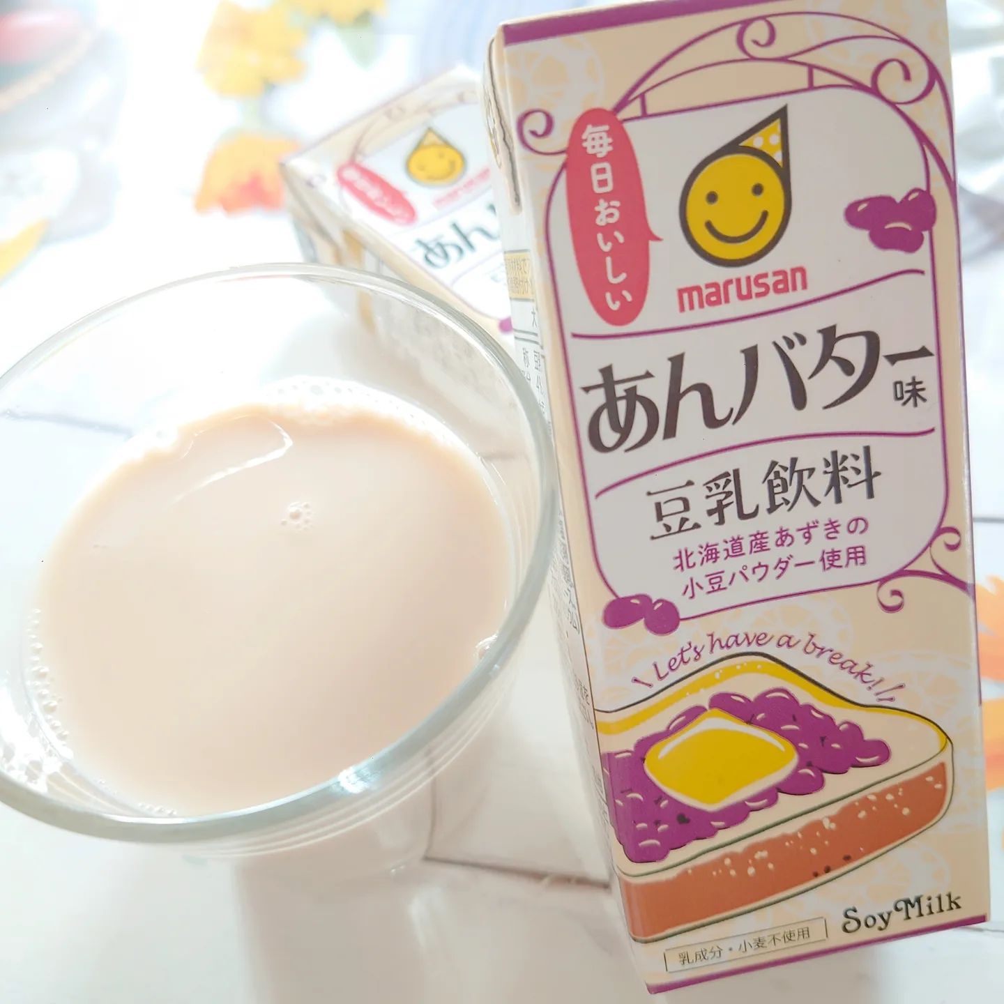 口コミ投稿：デザート系豆乳飲料🧈 あんバター味✨💜乳成分・小麦不使用💜北海道産あずきの小豆パウダ…