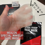 レブロンの新商品✨✨REVLON SPECIAL MAKEUP BASE MASKレブロン スペシャルメイクアップベースマスク  やはりシートの密着感が高級感を感じる✩.*˚シ…のInstagram画像