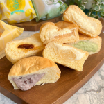 ♡大好きな広島の八天堂のクリームパン🤤6種類のクリームパンと2種類のメロンパンだよ！◻︎クリームパン・カスタード・小倉・プリン・桃・抹茶・瀬戸内レモン…のInstagram画像
