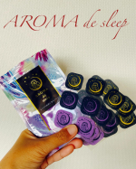 AROMA de sleepシールを枕やパジャマの襟元に貼って眠ります 🌙𓈒𓂂𓏸😪💤ラベンダーの香りが大好きなのですごく心地よく眠りにつけました.˚⊹ ⁺‧( *´꒳`*)‧⁺ ⊹˚.…のInstagram画像