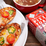 *今日の朝ごはんは『バケットピザ🍕』ピザソースは正田醤油株式会社様から頂いた『タバスコブランド　ピザトーストソース』を使って。1箱=6食×２５ｇの小分けパック。トーストに対して1袋使い切り…のInstagram画像
