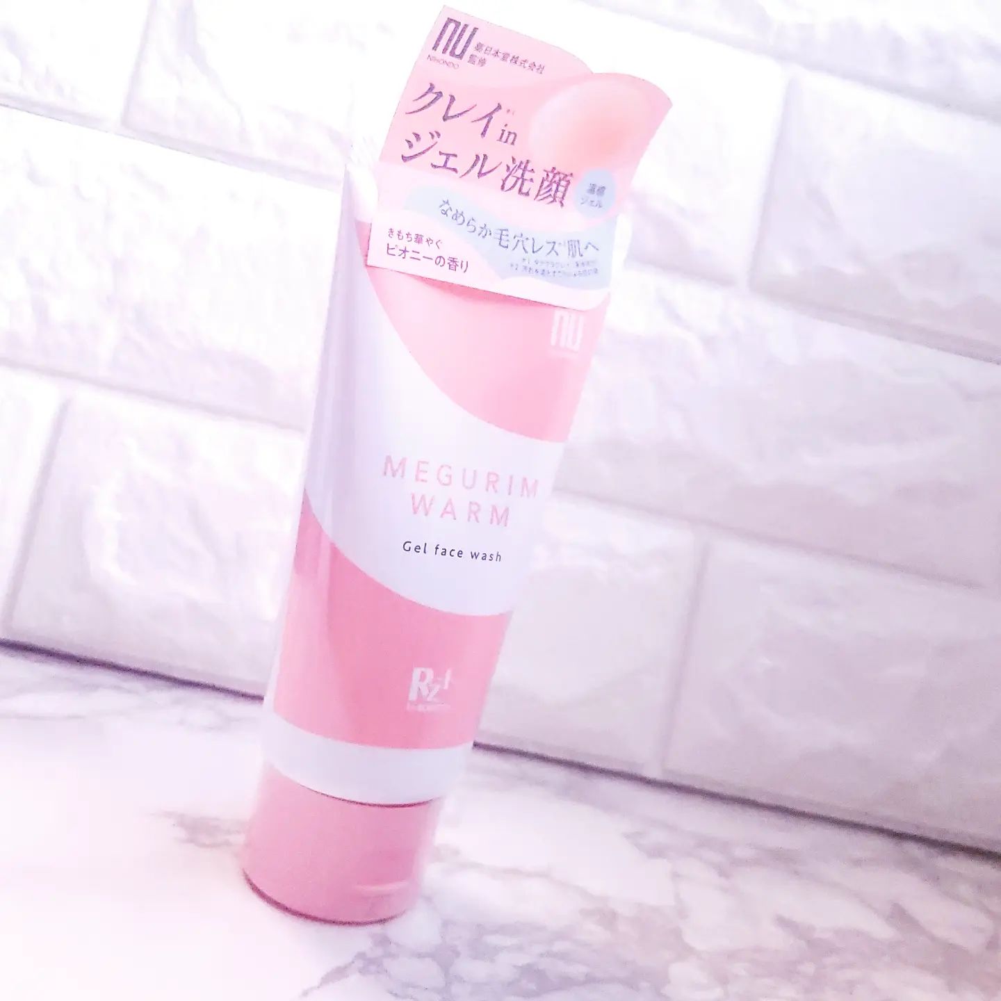 口コミ投稿：泡立てない温感ジェル洗顔⁡⁡⁡⁡ロゼット ⁡MEGURIM WARM⁡⁡使用中😁⁡⁡顔に乗せた瞬間⁡温…