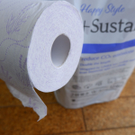 #アスト株式会社Happy Style +Sustaina#トイレットペーパー環境貢献型商品のトイレットペーパーです。トイレットペーパーは再生紙100%。外袋には#石灰石 …のInstagram画像