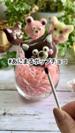 ♡来月はバレンタイン💝ということで、@kyoritsu_kitchen  さんのバレンタインキットを使って『 #あにまるポップチョコ 』作ってみた🐶キットを使う…のInstagram画像